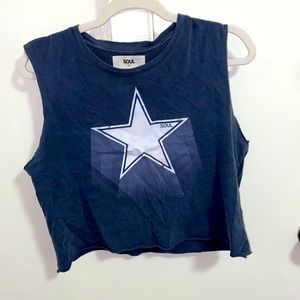 ✨SoulCycle cropped muscle tee